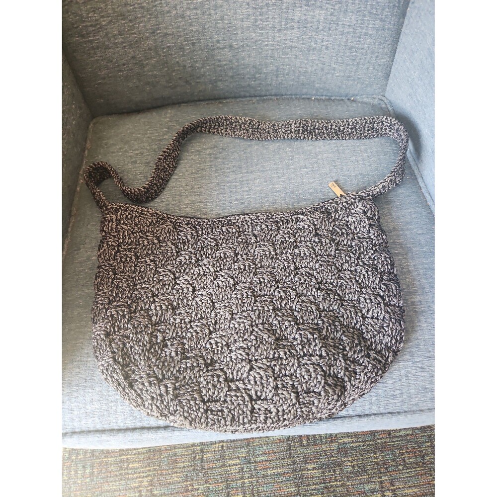 The Sak Vintage Black & Gray Knit Shoulder Bag